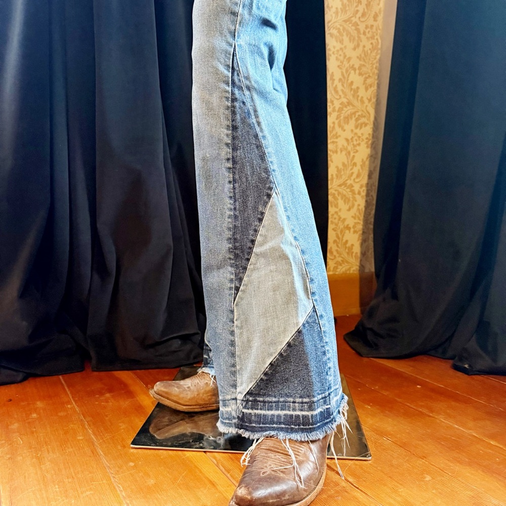 DRIFTWOOD Cleo Patchwork Flare Jeans - Picture 2 of 3